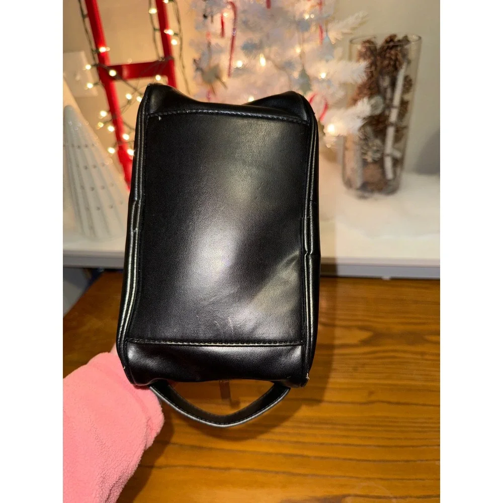 Dolce‎ Gabbana Black Cosmetic Bag Pouch Travel Makeup Organizer Gold Zipper